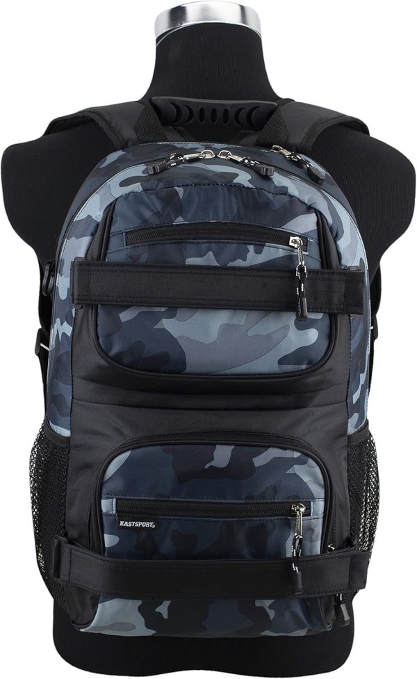 Eastsport Skateboard Backpack Polyester Adjustable Straps-4
