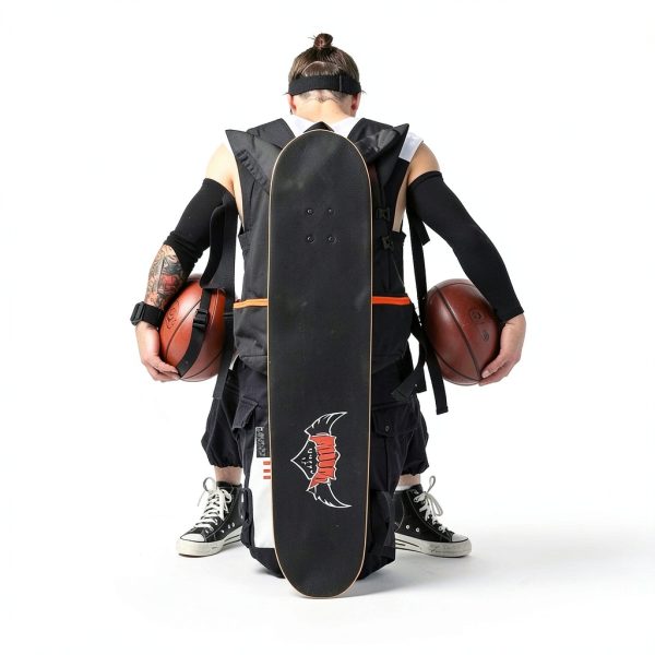 AUXPhome Skateboard Hook Backpack Strap Mount Adjustable-5