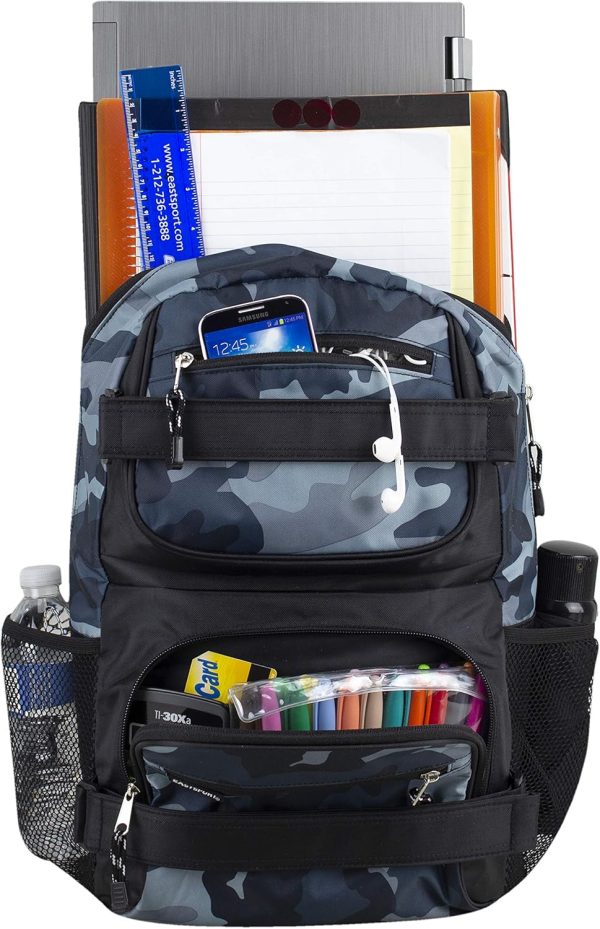 Eastsport Skateboard Backpack Polyester Adjustable Straps-5