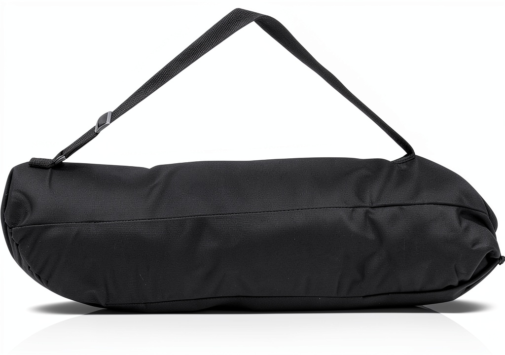 Skateboard bag being carried over a shoulder at a skate park
