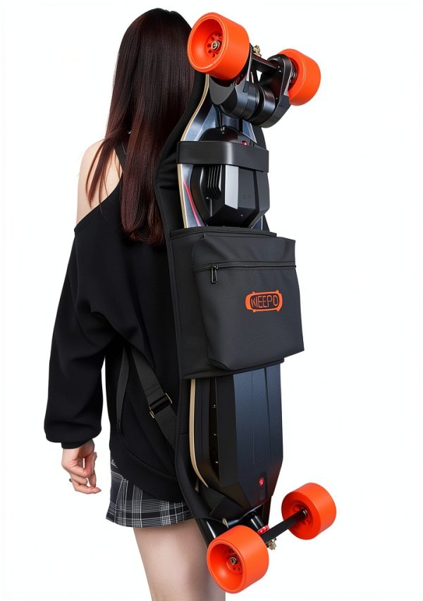 Meepo Long Skateboard Backpack Adjustable Straps Utility-5