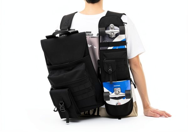 YIBEICO Skateboard Bag Adjustable Strap Durable Polyester-4