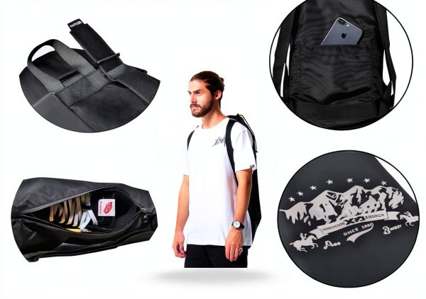 Xxiaojun Skateboard Bag Waterproof Adjustable Strap Boys-1