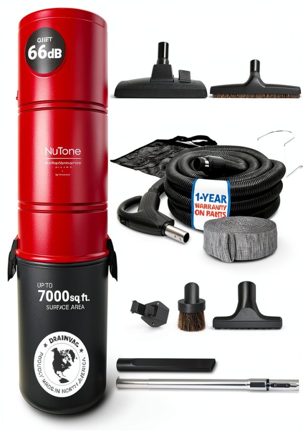 Drainvac Central Vacuum System HEPA Filtration 650 Air Watts-0